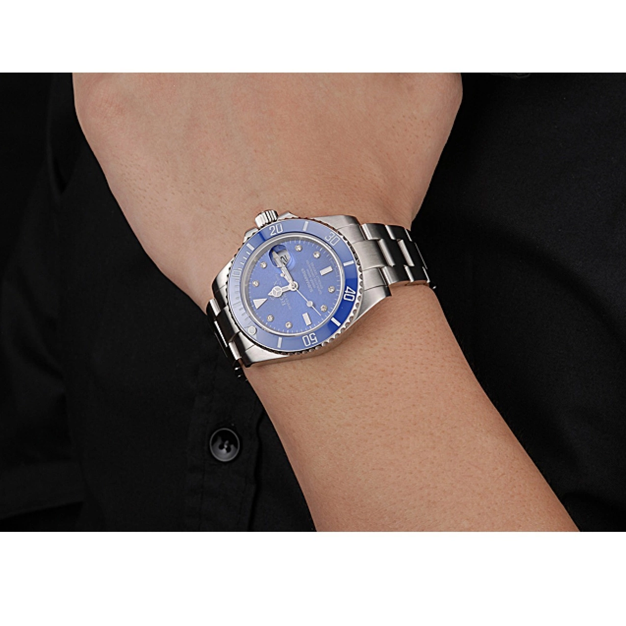 Best AAA Replica Sites Stainless Stainless Blue Steel Diamond Case Submariner Dial Steel Rolex Bracelet Markers 622638 0707